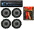 Alpine UTE-73BT Digital Media Receiver Bluetooth & 2 Pair SXE-1726S 6.5" Speaker & KIT10 Installation AMP Kit