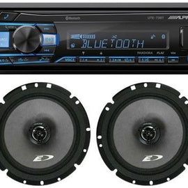 Alpine UTE-73BT Digital Media Receiver Bluetooth & SXE-1726S 6.5" Speaker