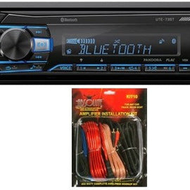 Alpine UTE-73BT In-Dash Digital Media Receiver with Bluetooth & KIT10 Installation AMP Kit