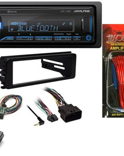 Alpine UTE-73BT In-Dash Digital Media for 1998-UP Harley-Davidson& KIT10 AMP Kit