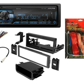 Alpine UTE-73B Single DIN Car Digital Media For 1995-2005 GM & KIT10 AMP Kit