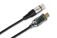 Hosa UXA-110 TRACKLINK Microphone USB Interface XLR3F to USB Type A 10 foot