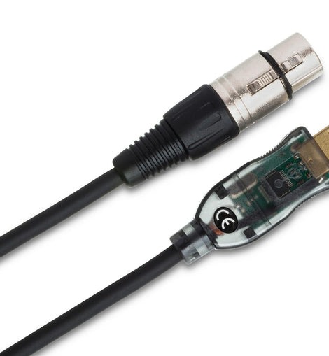 Hosa UXA-110 TRACKLINK Microphone USB Interface XLR3F to USB Type A 10 foot