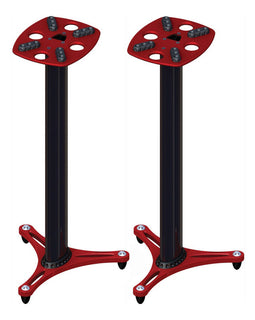 Ultimate Support MS-90-36R MS Series Professional Column Studio Monitor Stands with Non-marring Decoupling Pads and Three Internal Channels - 36"/Red