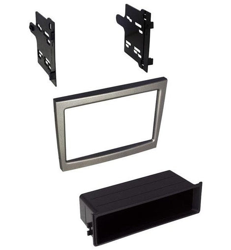POR911S Dash Kit Fits select 2005-12 Porsche Single/Double-DIN Silver