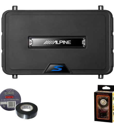 Alpine SS-SB12 Single 12” S-Series Shallow Preloaded Subwoofer Enclosure Bundle