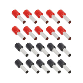 T-SPEC V10GA-FERR 20-Piece Red and Black 10GA Ferrules - Refill Pack