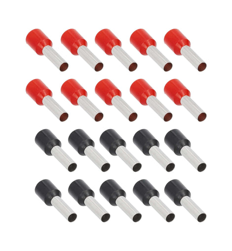 T-SPEC V10GA-FERR 20-Piece Red and Black 10GA Ferrules - Refill Pack