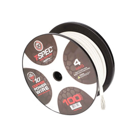 T-SPEC V10PW-4100 4 AWG 100ft Matte Pearl OFC Power Wire - v10 Series