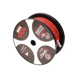 T-SPEC V10PW-4RD100 4 AWG 100ft Matte Red OFC Power Wire - v10 Series