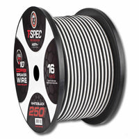 T-SPEC V10SW16250-WB 16 AWG 250 FT White/Black OFC Speaker Wire - v10 Series