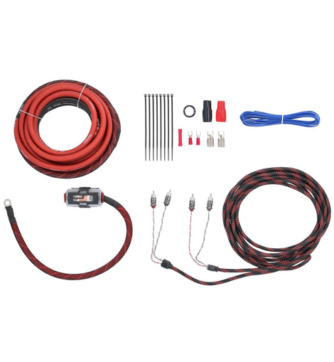 T-SPEC V12-AK4 v12 4 AWG Amp Kit - 2400 W with RCA Cable