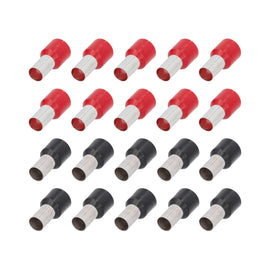 T-SPEC V4GA-FERR 20-Piece Red and Black 4GA Ferrules - Refill Pack