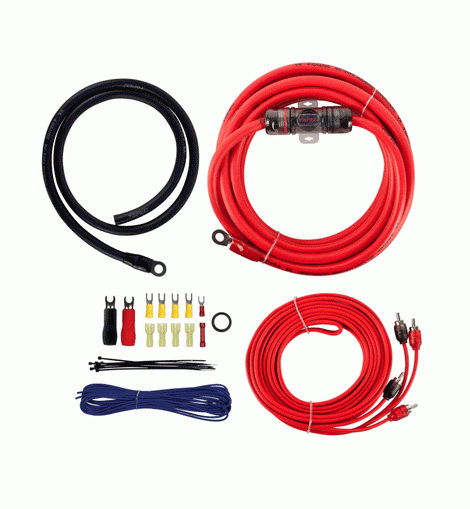 T-Spec V6RAK4 4 Gauge V6 CCA Amp Wiring Kit w/2-CH Marine Grade RCA Interconnect