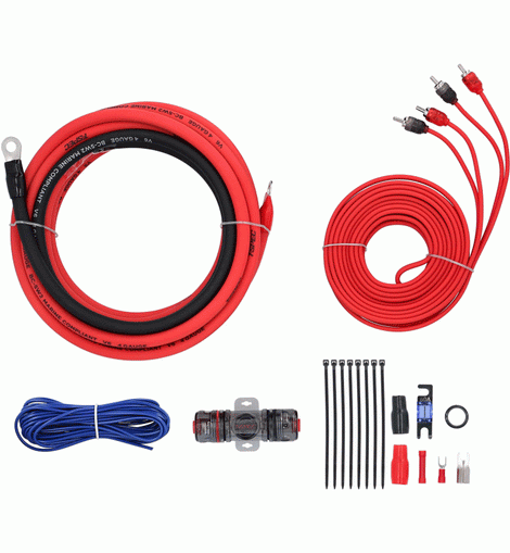 Metra V6-RAK4 4 Gauge Car/Marine Amplifier Wiring Installation Wire Kit w/RCA's