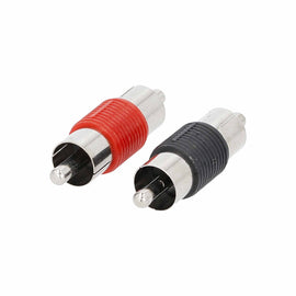 T-SPEC V6RCA-BMN Male to Male Nickel Plated RCA Barrel Adapter - 2 Pack