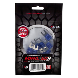 T-SPEC V8-MANL60-10 Mini ANL Fuses V8 Series Nickel Plated-10 Pack