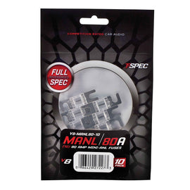 T-SPEC V8-MANL80-10 Mini ANL Fuses V8 Series Nickel Plated-10 Pack