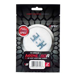 T-SPEC V8-MANL80 Mini ANL Fuses V8 Series Nickel Plated-2 Pack