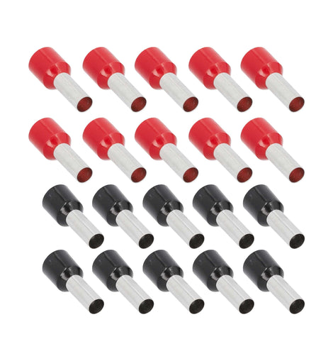 T-SPEC V8GA-FERR 20-Piece Red and Black 8GA Ferrules - Refill Pack