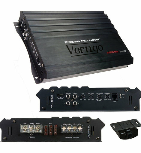 Power Acoustik VA1-4000D Vertigo Series Class D Monoblock Amplifier