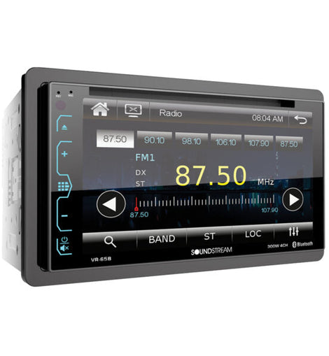 Soundstream VR-65B 6.2” 2-DIN Touchscreen DVD/CD Headunit w/ Bluetooth