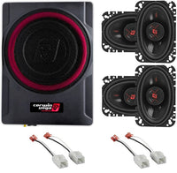 VR10 10" Under Seat Subwoofer 4x6" front/rear truck speakers Fit 1988-1994 GM C/K 1500 2500