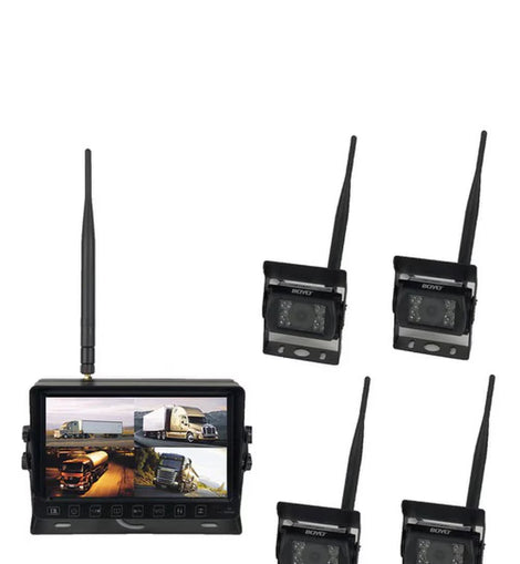 Boyo VTC703AHD-Q4 Wireless Vehicle AHD Backup Camera System with 7” Monitor and Backup Camera for Car, Truck, SUV and Van