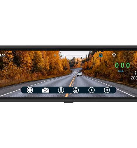 Boyo VTR93MHD Vehicle HD Backup Camera/DVR System with 9.36” Rear-View Mirror Monitor, Front and Rear-View Cameras for Car, Truck, SUV and Van
