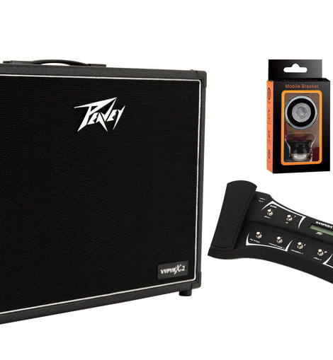 Peavey VYPYR X2 Guitar Modeling Amp + Sanpera II Footswitch+ Isntrument Cable + Phone Holder