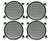 Four 15" INCH Waffle Speaker SUB WOOFER Grills with Clips and Screws DJ-CAR-Home