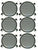 6 Absolute 15" Subwoofer Speaker Metal Mesh Cover Waffle Grille Protect Guard DJ Car Audio