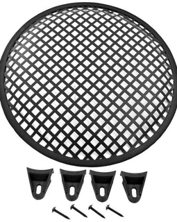 15 Inch Subwoofer Speaker Cover Waffle Mesh Grill Grille Protect Guard with Clips