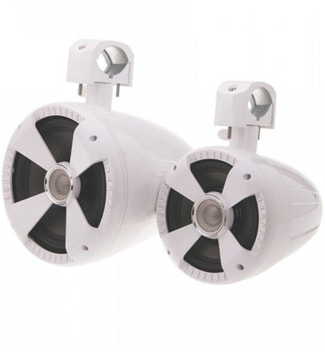 Soundstream WTS-6W Pair (2) Water-Resistant Gloss White 6.5” Wake Tower Speakers