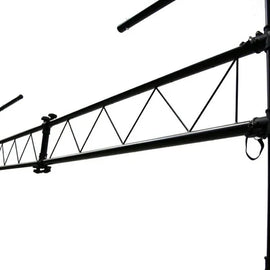 MR DJ LS560 10 ft Portable DJ Lighting Truss Stand System with Dual Tripods & T-Bars