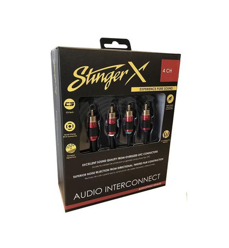 Stinger XI2412 X2 Series 4 Channel Interconnect 12ft