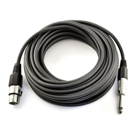 MR DJ CQXM50 50' Pro PA DJ Karaoke XLR Male to 1/4" TS Mono Male Plug Speaker Wire Cable