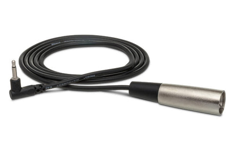 Hosa XVM-305M XLR Male to Right Angle 3.5mm TS Male Cable - 5 foot