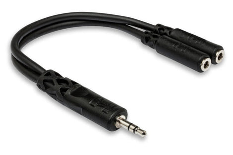 Hosa YMM-232 Y Cable - 3.5mm TRS Male to Dual 3.5mm TRS Female