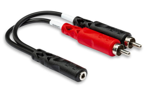 Hosa YMR-197 Stereo Breakout Cable - 3.5mm TRS Female to Left and Right RCA Male