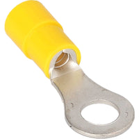 Install Bay YNRT14 Yellow Nylon Ring Terminal 12-10 Gauge 1/4 in Package of 100
