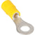 Install Bay YNRT14 Yellow Nylon Ring Terminal 12-10 Gauge 1/4 in Package of 100