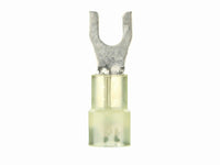 Install Bay YNST10 Yellow Nylon Spade Terminal 12-10 Gauge #10 Package of 100