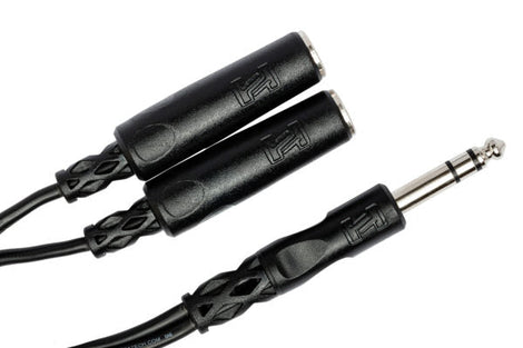 Hosa YPP-118 Y Cable - 1/4 inch TRS Male to Dual 1/4 inch TRS Female
