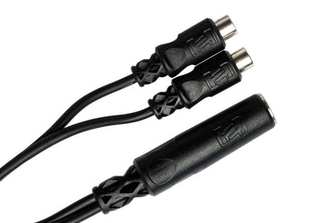 Hosa YRA-115 Y Cable - 1/4 inch Female to Dual RCA Female