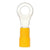 Install Bay YVRT14 Yellow Vinyl Ring Terminal 12-10 Gauge 1/4 in Package of 100