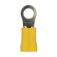 Install Bay YVRT438 Yellow Vinyl Ring Terminal 4 Gauge 3/8 inch - Package of 25