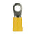 Install Bay YVRT438 Yellow Vinyl Ring Terminal 4 Gauge 3/8 inch - Package of 25