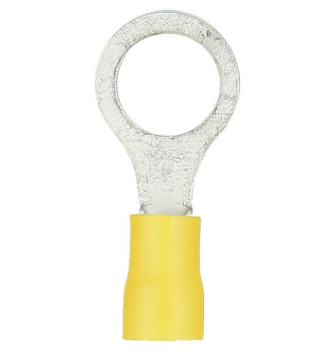 Install Bay YVRT4516 Yellow Vinyl Ring Terminal 4 Gauge 5/16 inch - Package of 25