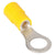 Install Bay YVRT6 Yellow Vinyl Ring Terminal 12-10 Gauge #6 Package of 100